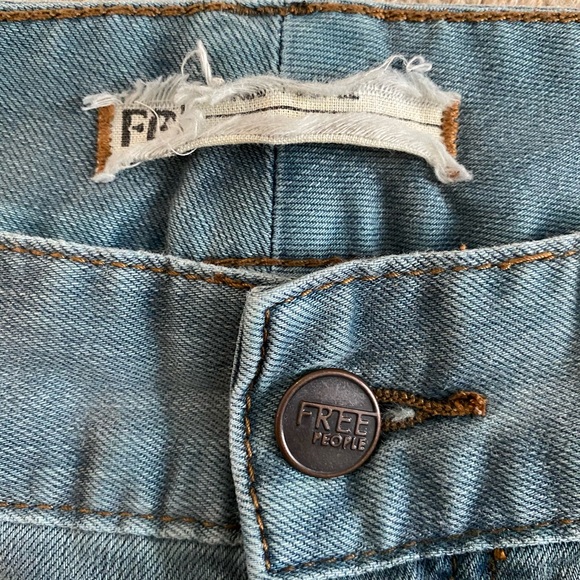 Free People Turquoise Blue Low Rise Denim - Picture 4 of 4